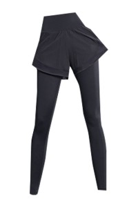 Fitness pants women's high waist fake two-piece running Yoga Pants elastic tight fitting autumn and winter wear quick drying exercise pants  SKSP024 detail view-11